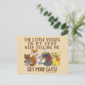 Carte Postale Obtenir Plus De Chats Drôle Dire (Debout devant)