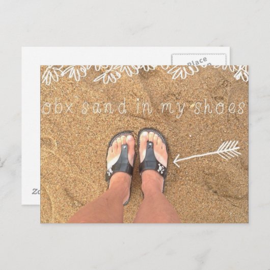 Carte Postale OBX Banques extérieures sable en mY chaussures pla (Devant / Derrière)