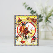 Carte postale occidentale "Vintage Cowgirl" (Debout devant)