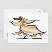 Carte Postale Occupé Afghan Hound (Devant / Derrière)