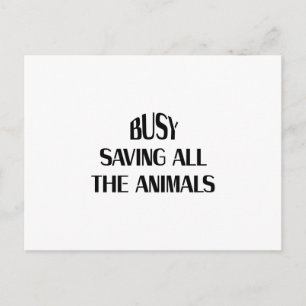 Carte Postale Occupé Épargner Tous Les Animaux Cadeaux Vet