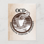 Carte Postale OCD : Disorders obsessifs de café (Devant)
