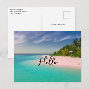 Carte Postale Océan aigue-marine Plage tropicale Paysage