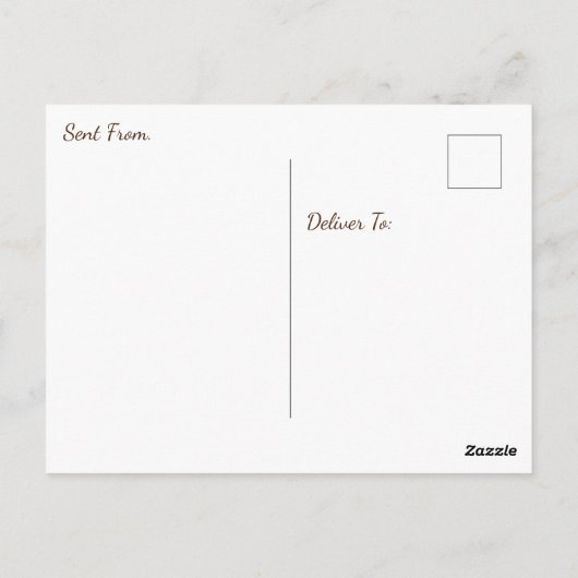 Carte Postale Ocean Art, Vagues en mousse blanche sur une plage (Dos)