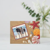 Carte Postale Ocean Beach Vacances Starfish Seashells Photo (Debout devant)