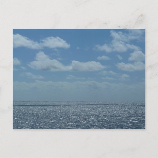 Carte Postale Océan bleu de la mer des Caraïbes (Devant)
