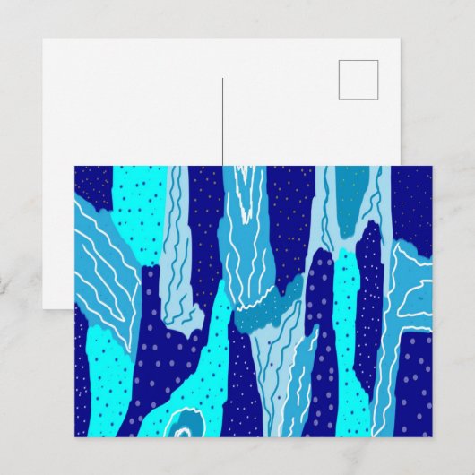Carte Postale Océan bleu Icy (Devant / Derrière)