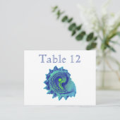 Carte Postale Ocean Blue Spiral Sea Shell Réception Numéro de ta (Debout devant)