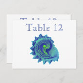 Carte Postale Ocean Blue Spiral Sea Shell Réception Numéro de ta (Devant / Derrière)