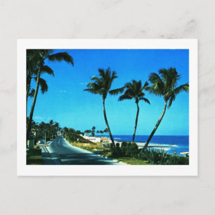 Carte Postale Ocean Boulevard, Palm Beach, Floride Vintage