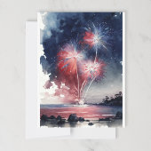 Carte postale Ocean Fireworks