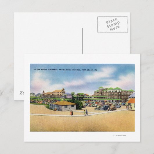 Carte Postale Ocean House, Breakers et Parking (Devant / Derrière)