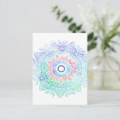 Carte Postale Ocean-madala. aqua bleu rose (Debout devant)