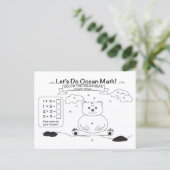 Carte Postale Ocean Math Coloring Postcard (Debout devant)