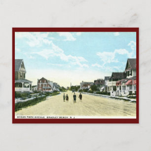 Carte Postale Ocean Park Ave, Bradley Beach, NJ Vintage