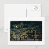 Carte Postale Ocean Park Pier à la nuit de Dome Hotel (Devant / Derrière)