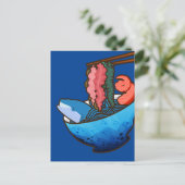 Carte Postale Ocean Ramen Tentacle Kelp Whale Food Nature (Debout devant)