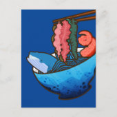 Carte Postale Ocean Ramen Tentacle Kelp Whale Food Nature (Devant)