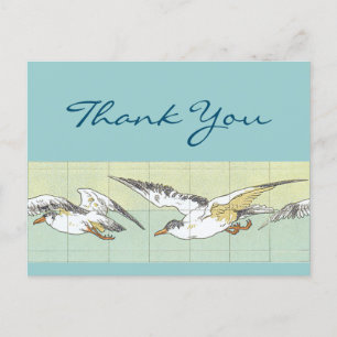 Carte Postale Ocean Seagull Tile Art Editable Merci
