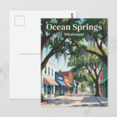 Carte Postale Ocean Springs Mississippi (Devant / Derrière)
