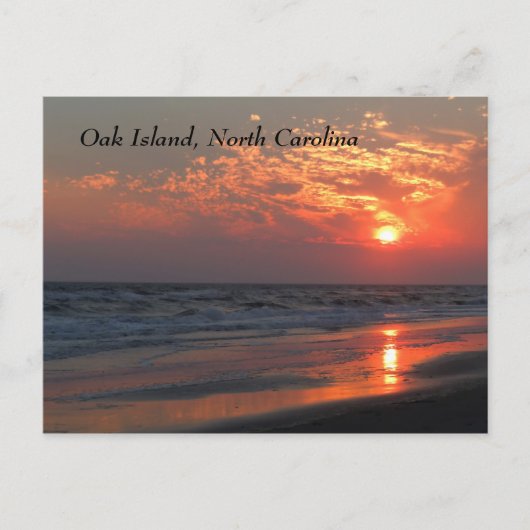 Carte Postale Ocean Sunset - Oak Island, NC (Devant)