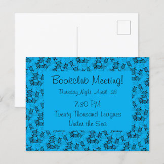 Carte Postale Ocean Theme Sea Turtles Bookclub Rappel