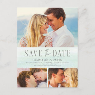 Carte Postale Ocean Vibes Beach Wedding Enregistrer La Date Cart