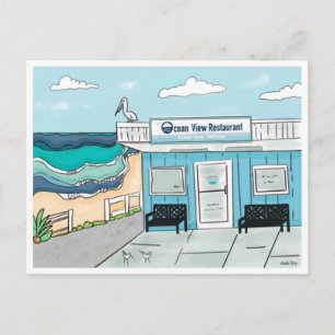 Carte Postale Ocean View Restaurant Kure Beach Caroline du Nord