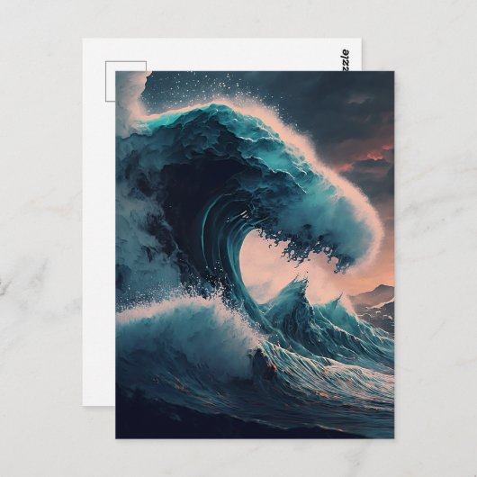 Carte postale Ocean Waves (Devant / Derrière)