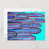 Carte Postale Ocean Waves aqua blue pattern (Devant / Derrière)