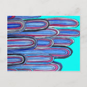 Carte Postale Ocean Waves aqua blue pattern (Devant)