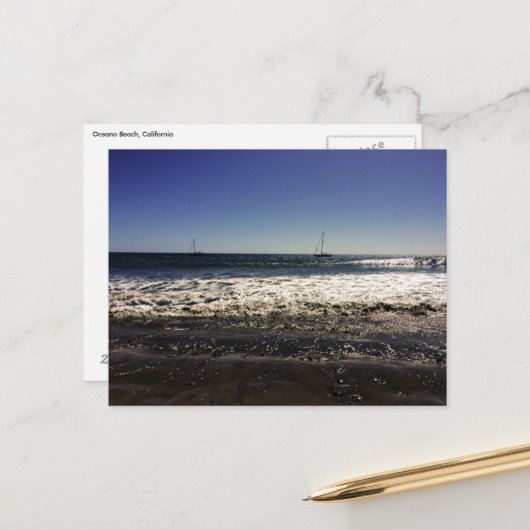 Carte postale Oceano Beach (Devant/Arrière en situation)