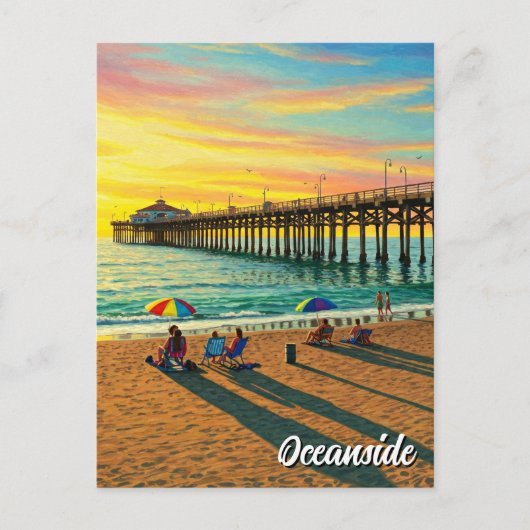 Carte Postale Oceanside Pier California Travel (Devant)