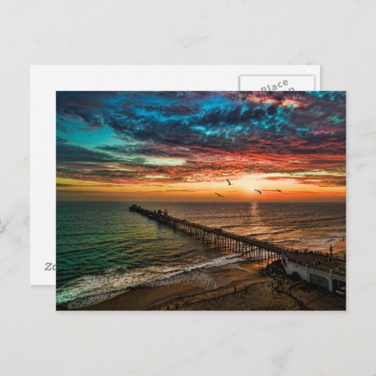 Carte Postale Oceanside Sunset (Devant / Derrière)