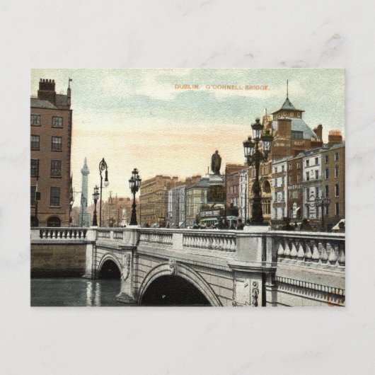 Carte Postale O'Connell Bridge, Dublin, Irlande 1915 Vintage (Devant)