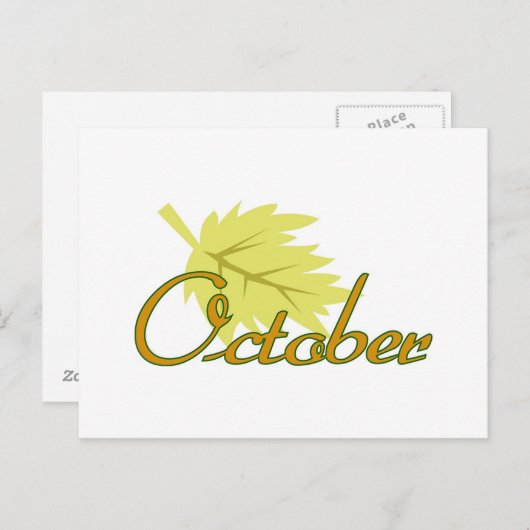 Carte Postale Octobre (Devant / Derrière)