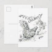 Carte Postale Octobre 2018 Jour 5 - Chicken Chase (Devant / Derrière)