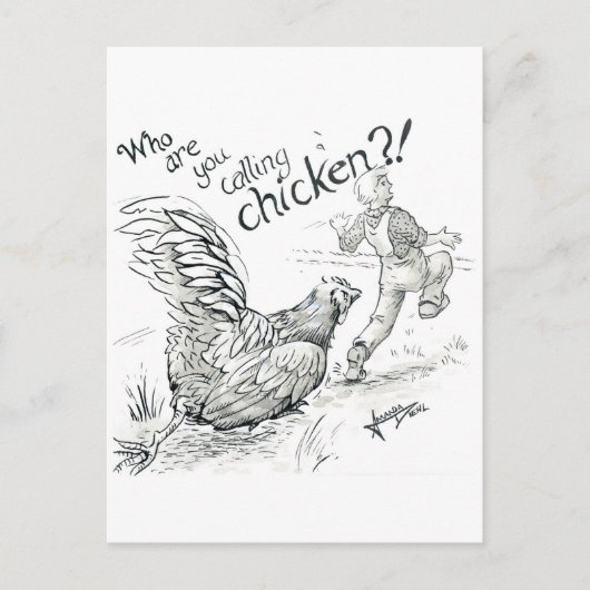 Carte Postale Octobre 2018 Jour 5 - Chicken Chase (Devant)