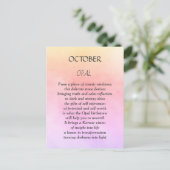 Carte Postale Octobre anniversaire Opal (Debout devant)