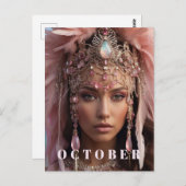 Carte Postale *~ OCTOBRE Coiffure TOURMALINE OPALE AP53 (Devant / Derrière)