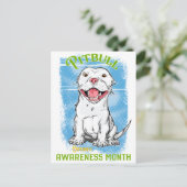 Carte Postale Octobre, Mois de la sensibilisation à Pitbull Épic (Debout devant)