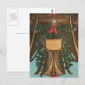 Carte Postale Octobre - Scorpio (Devant / Derrière)