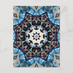 Carte Postale Octogone bleu chic K186