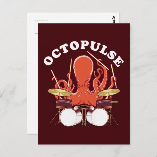 Carte Postale Octopulse | Batteur Octopus (Devant / Derrière)