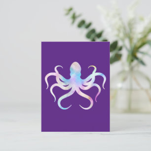 Carte Postale Octopus aquarelle
