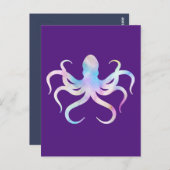 Carte Postale Octopus aquarelle (Devant / Derrière)