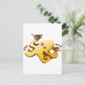 Carte Postale Octopus Barista (Debout devant)