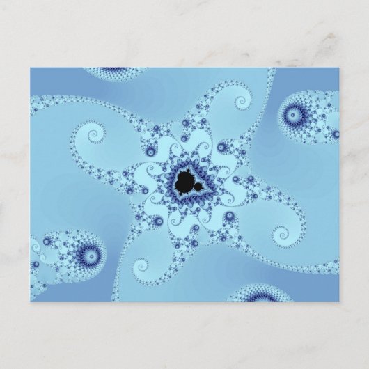 Carte postale octopus bleu (Devant)