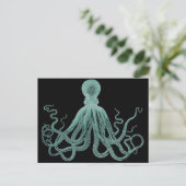 Carte postale octopus bleu (Debout devant)