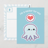 Carte Postale Octopus bleu (Devant / Derrière)